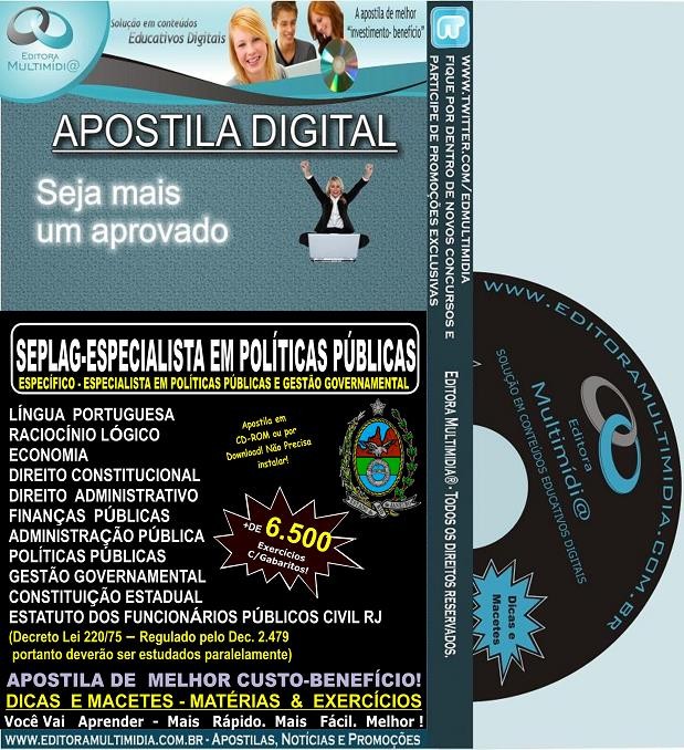 Apostila SEPLAG RJ Especialista em Políticas Públicas e Gestão Governamental EPPGG Teoria