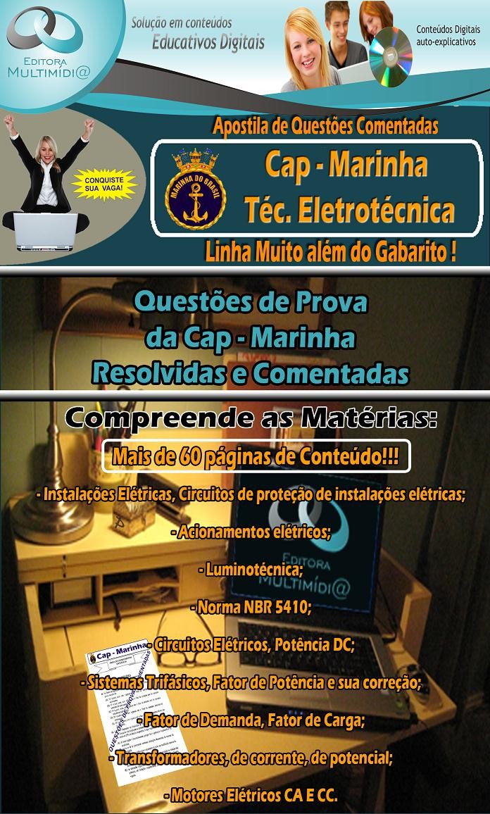 Apostila CAP MARINHA - QUESTÕES COMENTADAS - Técnico em Eletrotécnica 