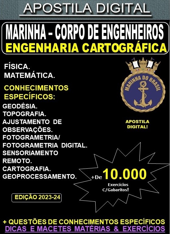 Apostila Corpo de Engenheiros da Marinha - ENGENHARIA CARTOGRÁFICA - Teoria + 10.000 Exercícios - Concurso 2023-224