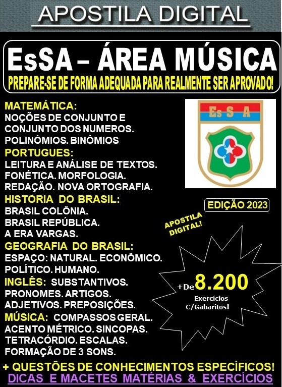 Curso Precisão - SEJA SARGENTO DE MÚSICO DO EXÉRCITO BRASILEIRO. Até dia  05/04 para garantir sua inscrição no concurso 2022 da ESA! > Escola de  Sargentos das Armas (ESA) - Àreas Saúde