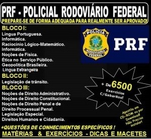 Apostila PRF - POLICIAL RODOVIÁRIO FEDERAL - Teoria + 6.500 Exercícios - Concurso 2021