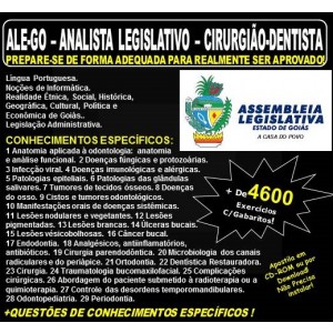 Apostila ALE-GO - Analista Legislativo - CIRURGIÃO - DENTISTA - Teoria + 4.600 Exercícios - Concurso 2018