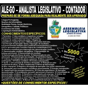 Apostila ALE-GO - Analista Legislativo - CONTADOR - Teoria + 5.000 Exercícios - Concurso 2018