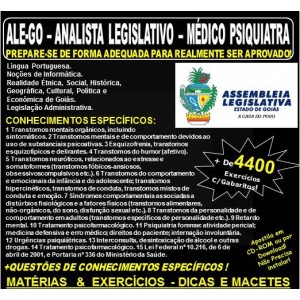 Apostila ALE-GO - Analista Legislativo - MÉDICO PSIQUIATRA - Teoria + 4.400 Exercícios - Concurso 2018