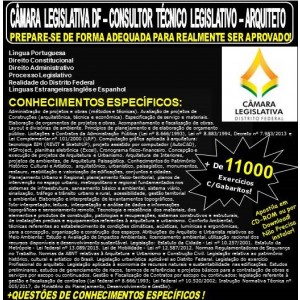 Apostila CAMARA LEGISLATIVA DF - CONSULTOR TÉCNICO LEGISLATIVO - ARQUITETO - Teoria + 11.000 Exercícios - Concurso 2018
