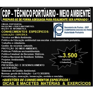Apostila CDP - TECNICO PORTUÁRIO - MEIO AMBIENTE - Teoria + 3.500 Exercícios - Concurso 2019