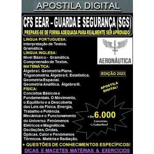Apostila AERONÁUTICA CFS EEAR - GUARDA E SEGURANÇA (SGS) - Teoria + 6.000 Exercícios - Concurso 2023/24