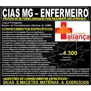Apostila CIAS MG - ENFERMEIRO - Teoria + 4.300 Exercícios - Concurso 2019