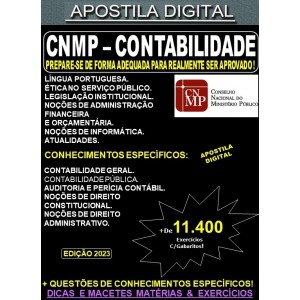 Apostila ANALISTA do CNMP - CONTABILIDADE - Teoria + 11.400 Exercícios - Concurso 2023