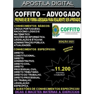 Apostila COFFITO - ADVOGADO - Teoria +11.200 Exercícios - Concurso 2023