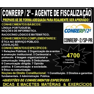 Apostila CONRERP / 2ª Região SP-PR - AGENTE de FISCALIZAÇÃO - Teoria + 4.700 Exercícios - Concurso 2019