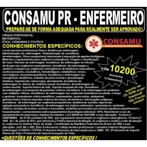 Apostila CONSAMU PR - ENFERMEIRO - Teoria + 10.200 Exercícios - Concurso 2017