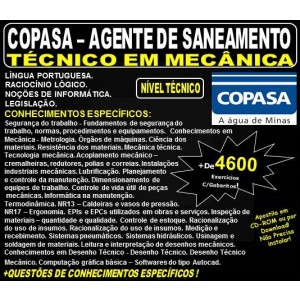 Apostila COPASA AGENTE de SANEAMENTO - TÉCNICO EM MECÂNICA - Teoria + 4.600 Exercícios - Concurso 2018