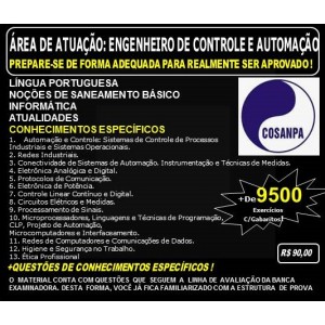 Apostila COSANPA - Área de Atuação: ENGENHEIRO de CONTROLE e AUTOMAÇÃO - Teoria + 9.500 Exercícios - Concurso 2017