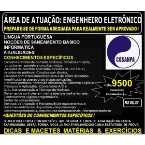 Apostila COSANPA - ENGENHARIA - Área de Atuação: ENGENHEIRO ELETRÔNICO - Teoria + 9.500 Exercícios - Concurso 2017