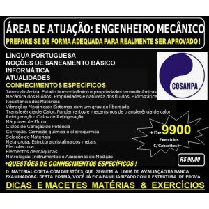 Apostila COSANPA - ENGENHARIA - Área de Atuação: ENGENHEIRO MECÂNICO - Teoria + 9.900 Exercícios - Concurso 2017