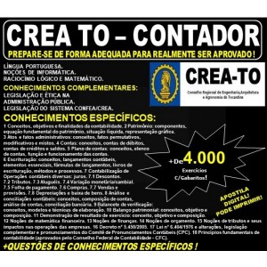 Apostila CREA TO - CONTADOR - Teoria + 4.000 Exercícios - Concurso 2019