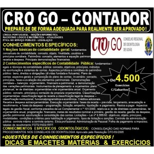 Apostila CRO GO - CONTADOR - Teoria + 4.500 Exercícios - Concurso 2019