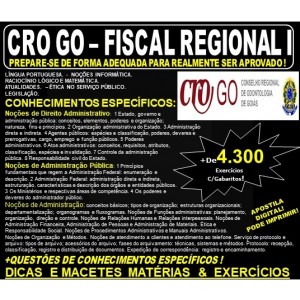 Apostila CRO GO - FISCAL REGIONAL I - Teoria + 4.300 Exercícios - Concurso 2019