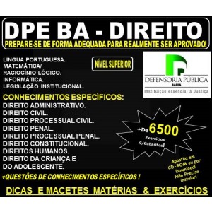 Apostila DPE BA - DIREITO - Teoria + 6.500 Exercícios - Concurso 2018