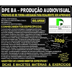 Apostila DPE BA - PRODUÇÃO AUDIOVISUAL - Teoria + 3.500 Exercícios - Concurso 2018