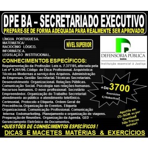 Apostila DPE BA - SECRETARIADO EXECUTIVO - Teoria + 3.700 Exercícios - Concurso 2018
