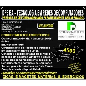 Apostila DPE BA - TECNOLOGIA EM REDES DE COMPUTADORES - Teoria + 4.500 Exercícios - Concurso 2018
