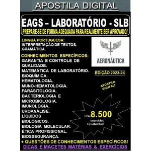 APOSTILA EAGS DEPENS - LABORATÓRIO - SLB - Teoria + 8.500 Exercícios - Concurso 2023-24