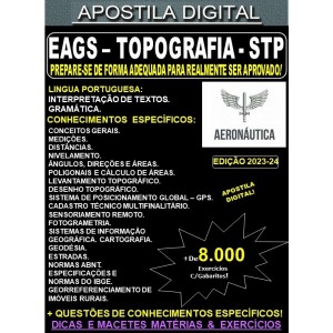 Apostila EAGS DEPENS - TOPOGRAFIA - STP - Teoria + 8.000 Exercícios - Concurso 2023-24