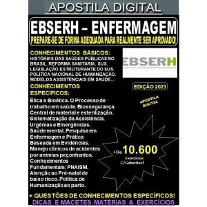 Apostila EBSERH - ENFERMAGEM - Teoria + 10.600 exercícios - Concurso 2023