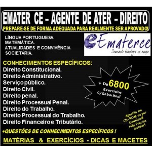 Apostila EMATER CE - AGENTE de ATER - DIREITO - Teoria + 6.800 Exercícios - Concurso 2018