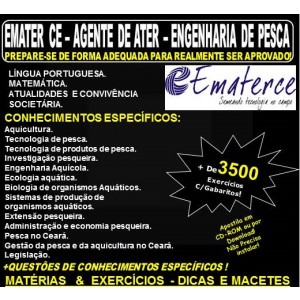 Apostila EMATER CE - AGENTE de ATER - ENGENHARIA de PESCA - Teoria + 3.500 Exercícios - Concurso 2018