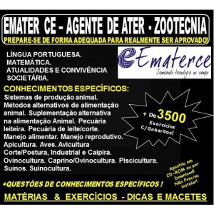 Apostila EMATER CE - AGENTE de ATER - ZOOTECNIA - Teoria + 3.500 Exercícios - Concurso 2018