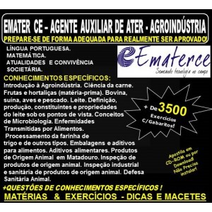 Apostila EMATER CE - AGENTE AUXILIAR de ATER - AGROINDÚSTRIA - Teoria + 3.500 Exercícios - Concurso 2018