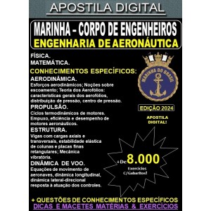 Apostila Corpo de Engenheiros da Marinha - ENGENHARIA de AERONÁUTICA - Teoria + 8.000 Exercícios - Concurso 2024
