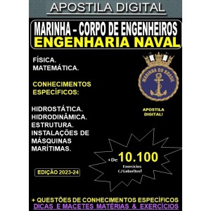 Apostila Corpo de Engenheiros da Marinha - ENGENHARIA NAVAL - Teoria + 10.100 Exercícios - Concurso 2024