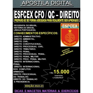 Apostila ESFCEX CFO / QC - DIREITO - Teoria + 15.000 Exercícios - Concurso 2024-25