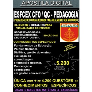 Apostila EsFCEx / EsAEx - Específico PEDAGOGIA - Teoria + 5.200 Exercícios - Concurso - 2024-25