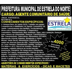 Apostila Prefeitura Municipal de Estrela do norte GO - AGENTE COMUNITÁRIO DE SAÚDE - Teoria + 4.000 Exercícios - Concurso 2018