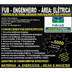Apostila FUB - ENGENHEIRO - ÁREA: ELÉTRICA - Teoria + 5.000 Exercícios - Concurso 2018