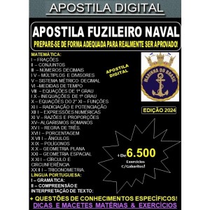 Apostila FUZILEIRO NAVAL - Teoria + 6.500 Exercícios - Concurso 2024/25