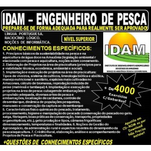Apostila IDAM - ENGENHEIRO de PESCA - Teoria + 4.000 Exercícios - Concurso 2018