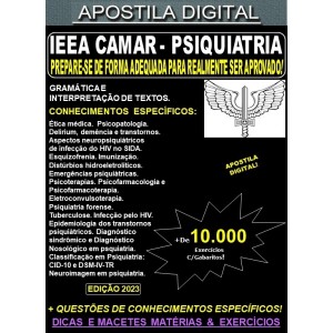 Apostila AERONÁUTICA IEEA CAMAR - PSIQUIATRIA - Teoria + 10.000 Exercícios - Concurso 2023-24