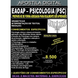 Apostila AERONÁUTICA EAOAP - PSICOLOGIA - Teoria + 8.500 Exercícios - Concurso 2023-24