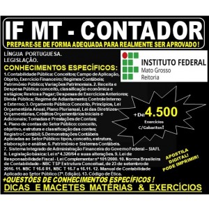 Apostila IF MT - CONTADOR - Teoria + 4.500 Exercícios - Concurso 2019