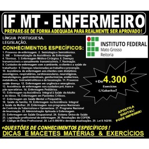Apostila IF MT - ENFERMEIRO - Teoria + 4.300 Exercícios - Concurso 2019