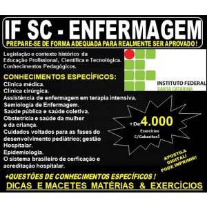 Apostila IF SC - ENFERMAGEM - Teoria + 4.000 Exercícios - Concurso 2019