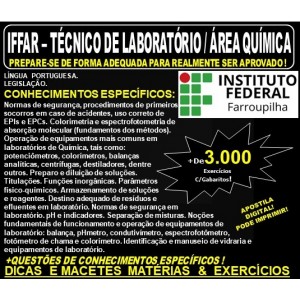 Apostila IFFAR - TÉCNICO de LABORATÓRIO / Área QUÍMICA - Teoria + 3.000 Exercícios - Concurso 2019