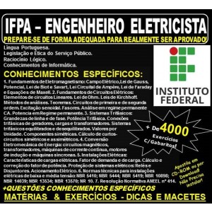 Apostila IFPA - ENGENHEIRO ELETRICISTA - Teoria + 4.000 Exercícios - Concurso 2019
