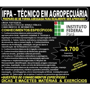 Apostila IFPA - TÉCNICO em AGROPECUÁRIA - Teoria + 3.700 Exercícios - Concurso 2019